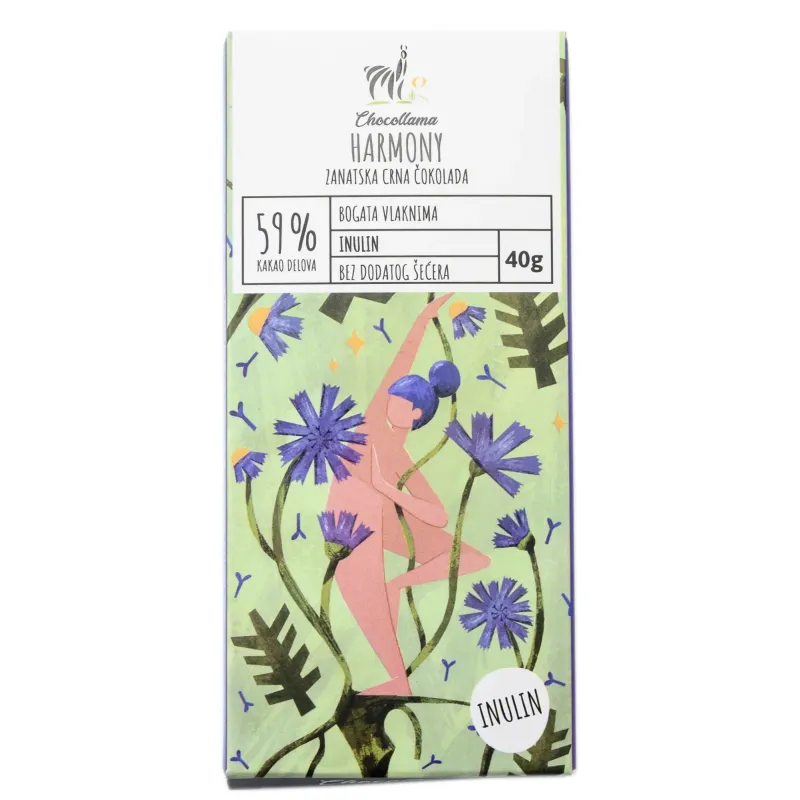Čokolada Inulin 59% 40 g Chocollama