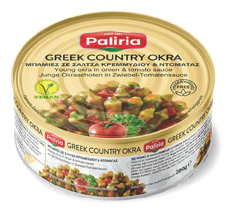 Kuvane bamije u paradajz sosu 280 g Paliria