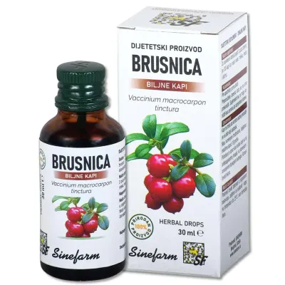 Kapi protiv infekcije urinarnog trakta - brusnica 30 ml Sinefarm