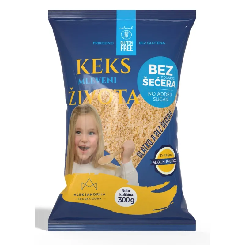 Mleveni keks života (sert. bez glutena) 300 g Aleksandrija