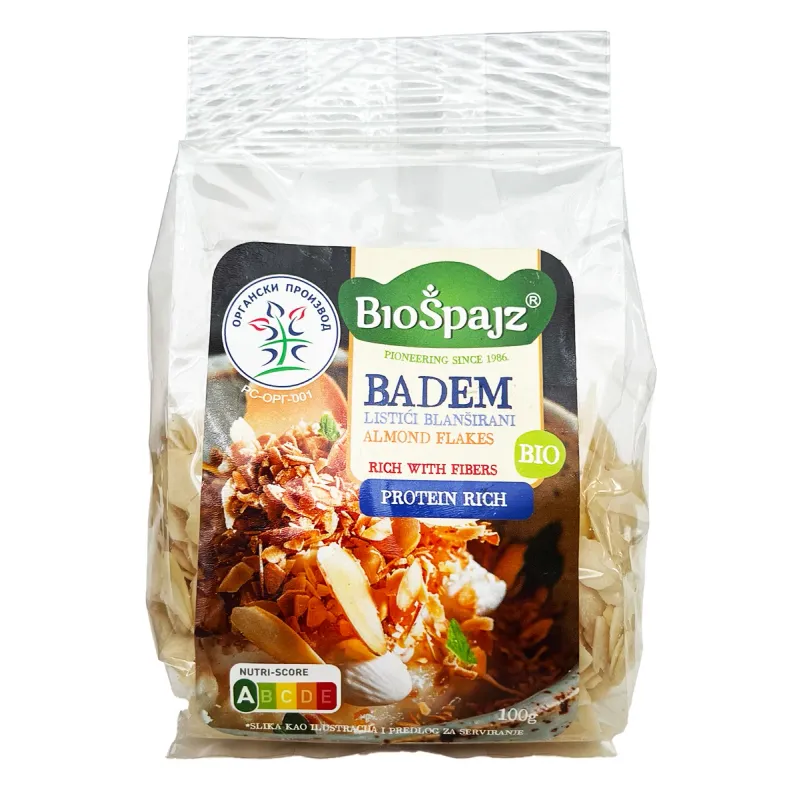 Badem listići (organski proizvod) 100 g Bio Špajz