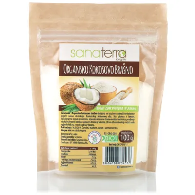 Brašno kokosovo (organski proizvod) 100g Sanaterra