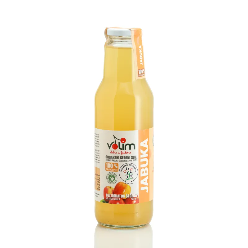Ceđeni sok od jabuke (organski proizvod) 0.75 l Volim