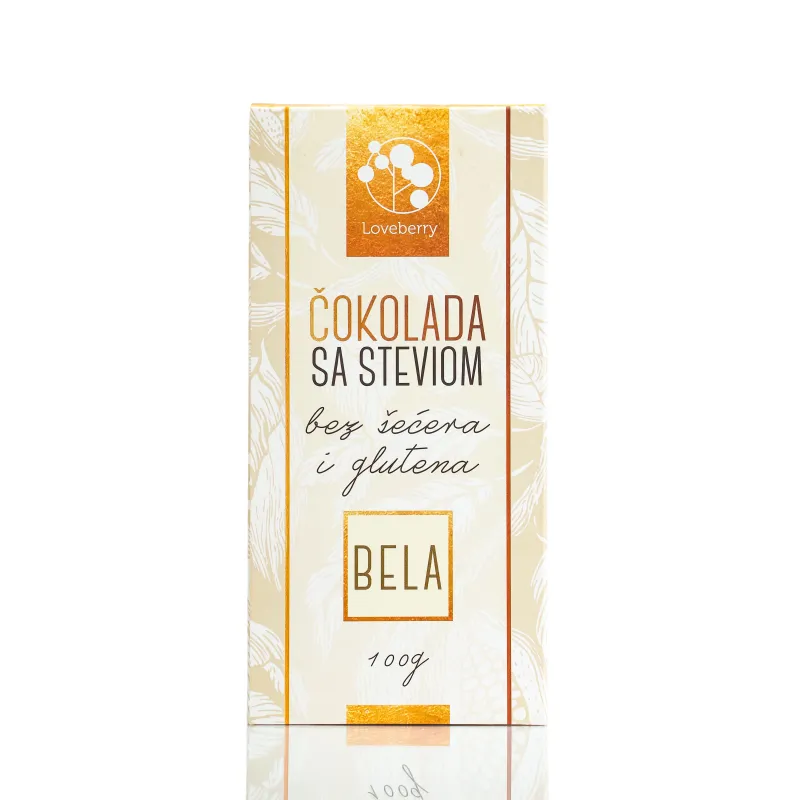 Čokolada bela sa stevijom 100 g Loveberry
