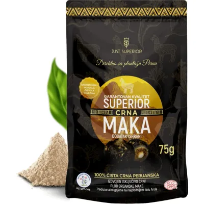 Crna maka u prahu (organski proizvod) 75 g Just Superior