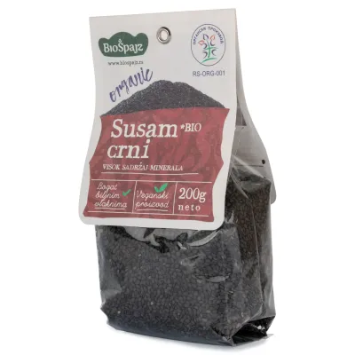 Crni susam (organski proizvod) 200 g Bio Špajz