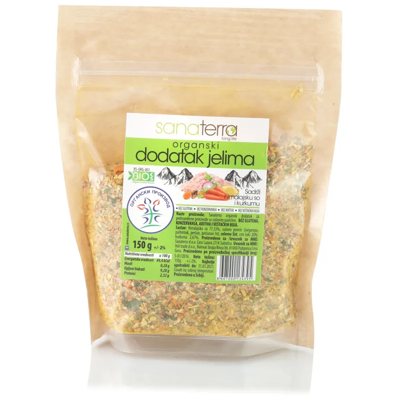 Dodatak jelima (organski proizvod) 150 g Sanaterra