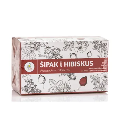 Filter čaj šipak i hibiskus 20 kesica IPLB Dr Josif Pančić