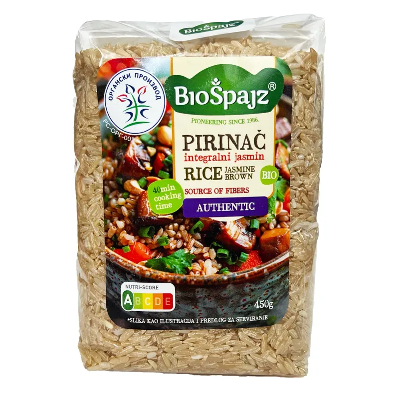 Integralni jasmin pirinač (organski proizvod) 450 g Bio Špajz