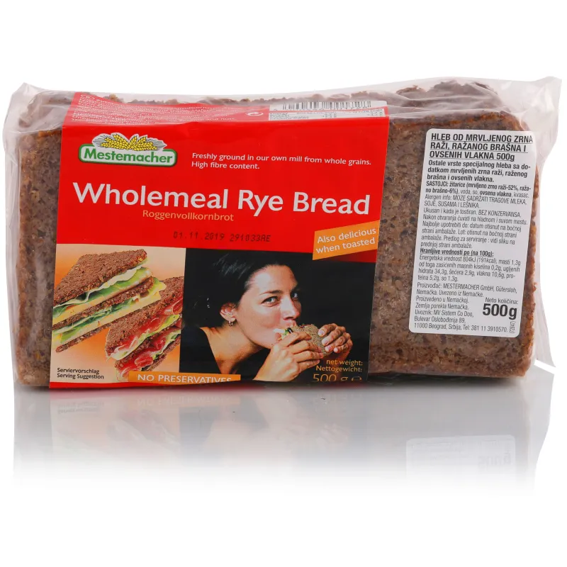 Integralni ražani hleb 500 g Mestemacher
