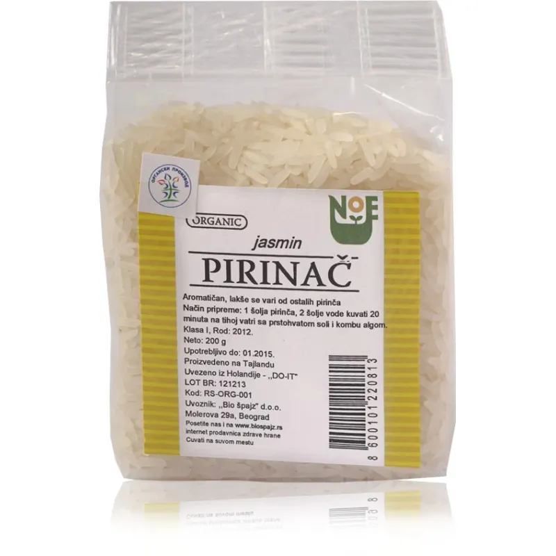 Jasmin pirinač (organski proizvod) 200 g Bio Špajz