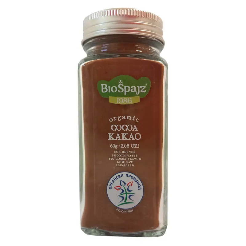 Kakao u prahu alkalizovan (organski proizvod) 60 g Bio Špajz