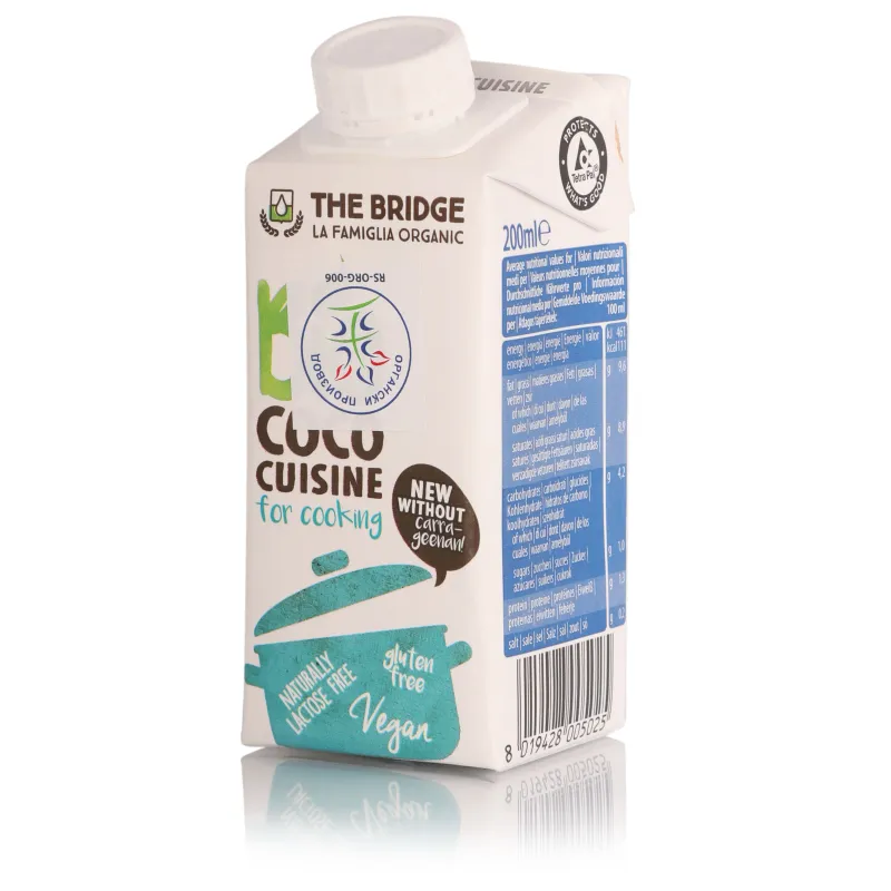 Kokosov krem za kuvanje (organski proizvod) 200 ml The Bridge
