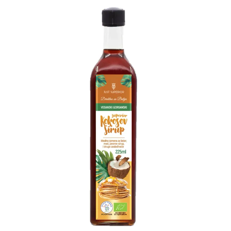Kokosov sirup (organski proizvod) 225 ml Just Superior