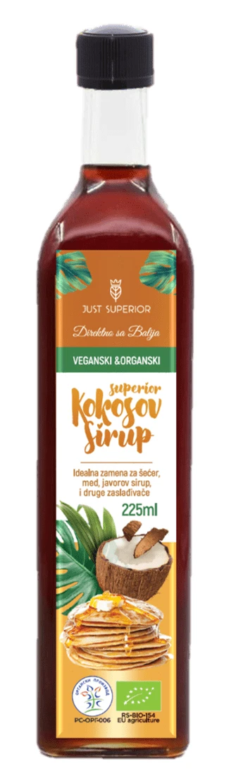 Kokosov sirup (organski proizvod) 225 ml Just Superior