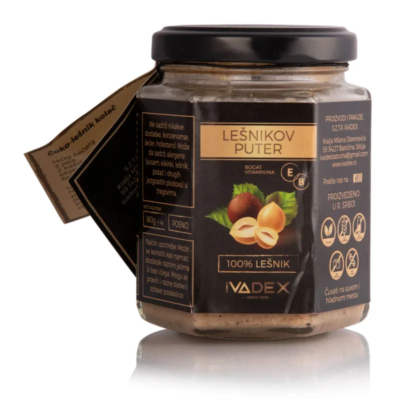Lešnikov puter 160 g Ivadex