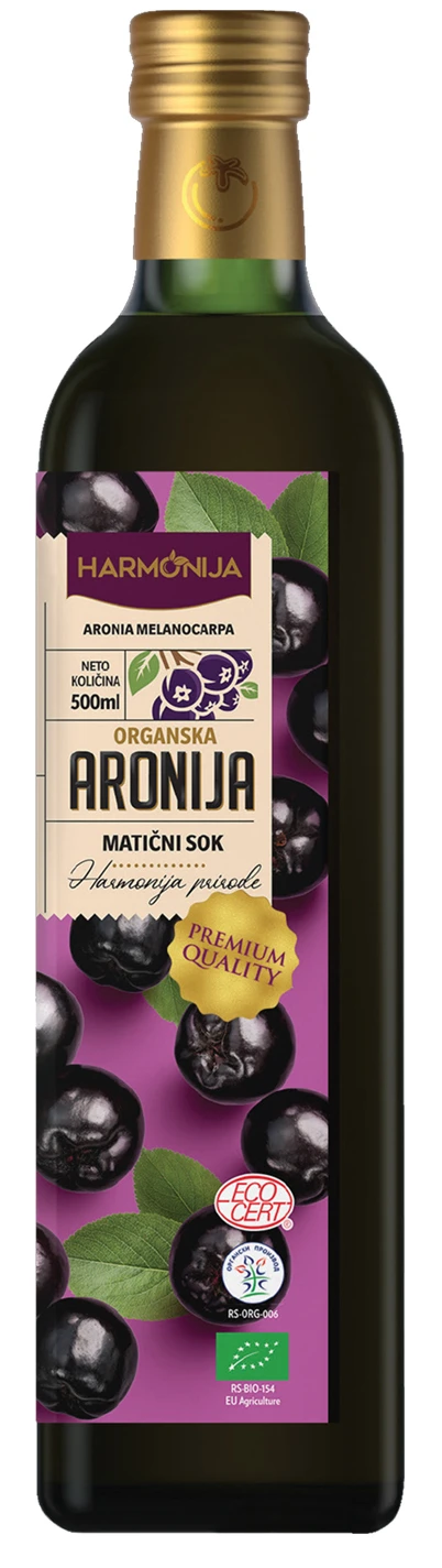 Matični sok od aronije (organski proizvod) 500 ml 