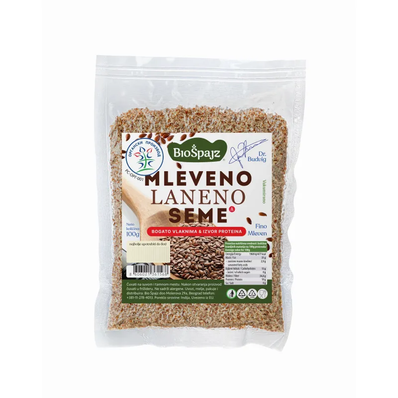 Mleveni lan (organski proizvod) 100 g Bio Špajz