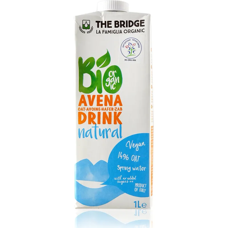 Napitak od ovsa natural (organski proizvod) 1 l The Bridge