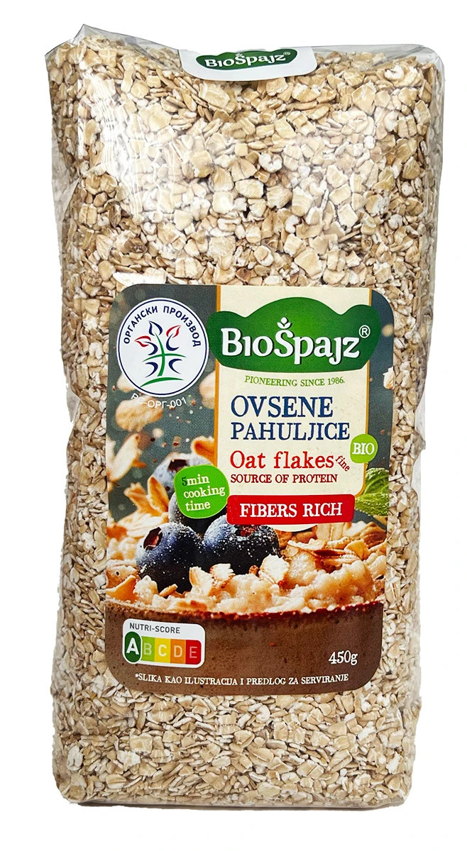 Ovsene pahuljice sitne (organski proizvod) 450 g B