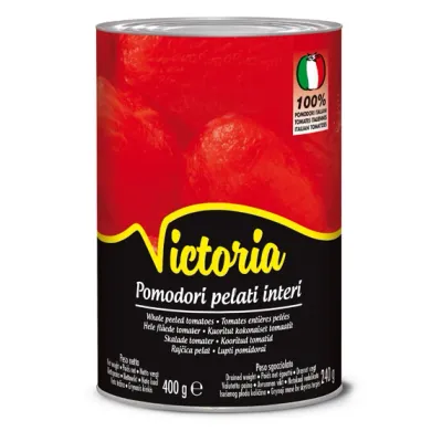 Pasterizovani oljušteni paradajz šljivar 400 g Victoria