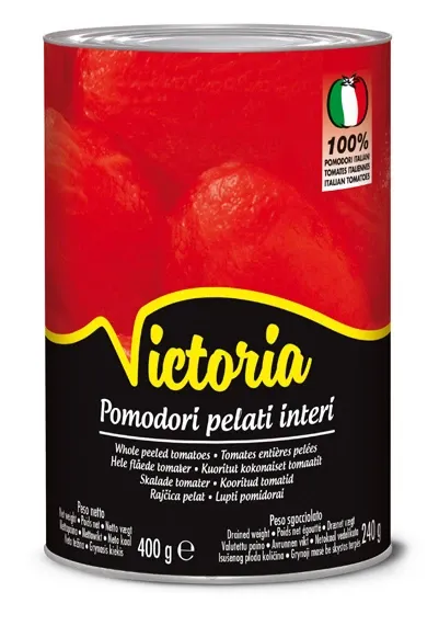 Pasterizovani oljušteni paradajz šljivar 400 g Victoria