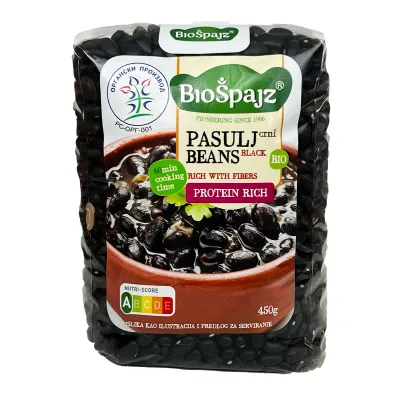 Pasulj crni (organski proizvod) 450 g Bio Špajz