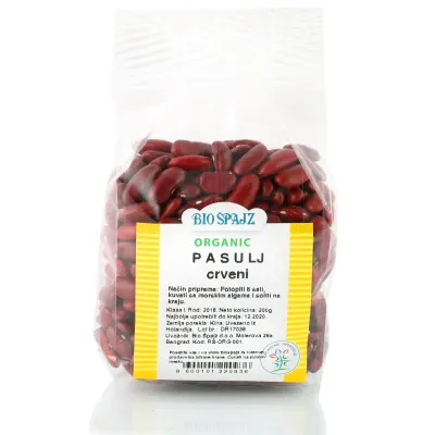 Pasulj crveni (organski proizvod)  200 g Bio Špajz