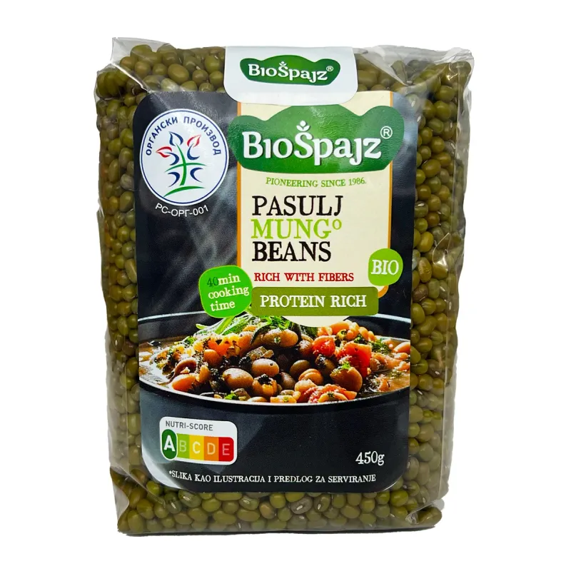 Pasulj mungo (organski proizvod) 450 g Bio Špajz