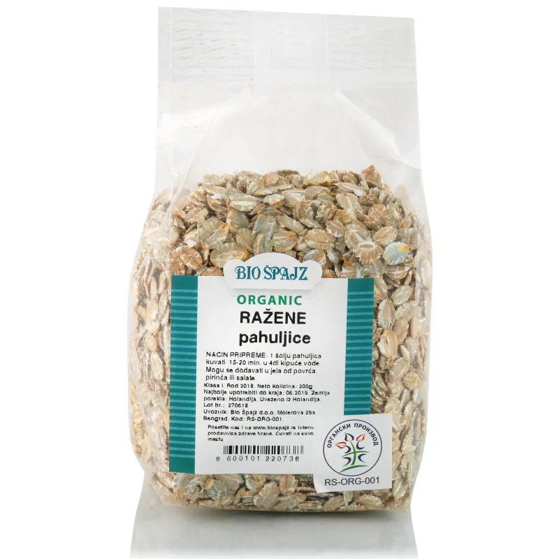 Ražene pahuljice (organski proizvod) 200 g Bio Špajz