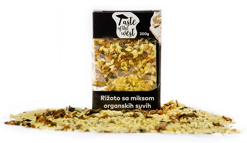 Rižoto sa miksom suvih šumskih pečuraka (organski proizvod) 200 g Taste of the west