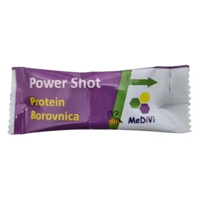 Shot power med sa dodatkom proteina i borovnice 12 g Medivi
