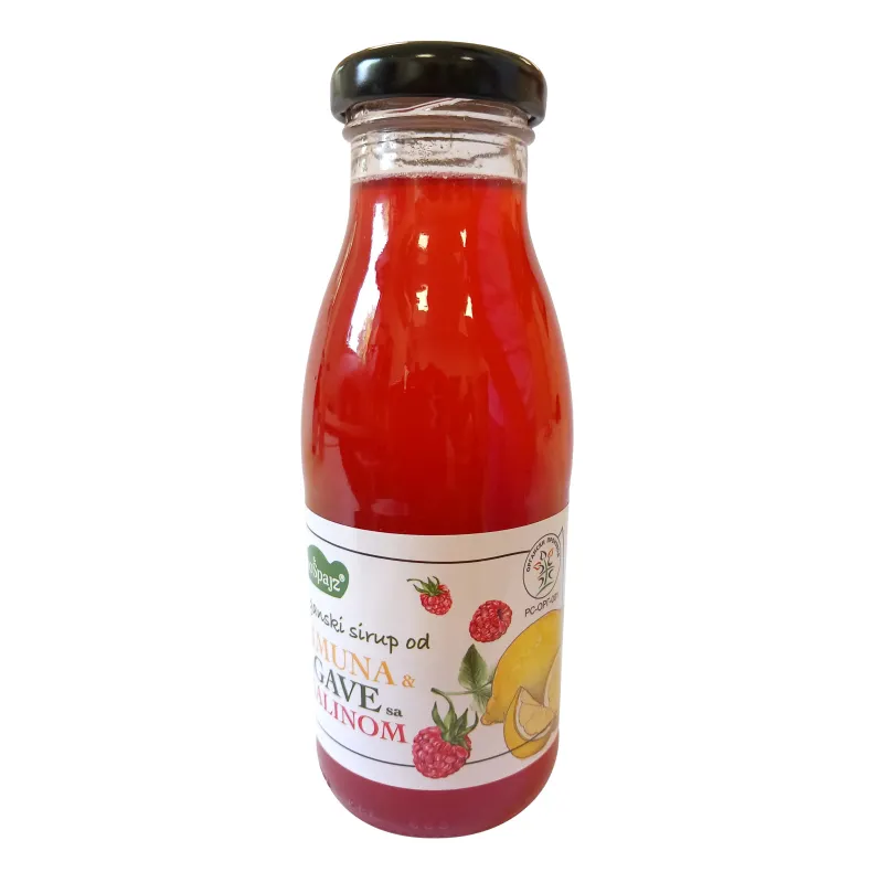 Sirup limun & malina sa agavom (organski proizvod)