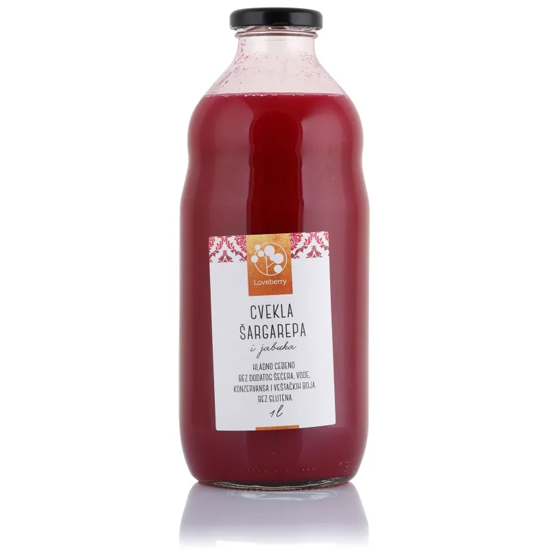 Sok od cvekle, šargarepe i jabuke 1 l Loveberry
