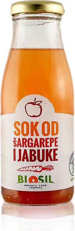 Sok od jabuke i šargarepe (organski proizvod) 250 ml Biosil
